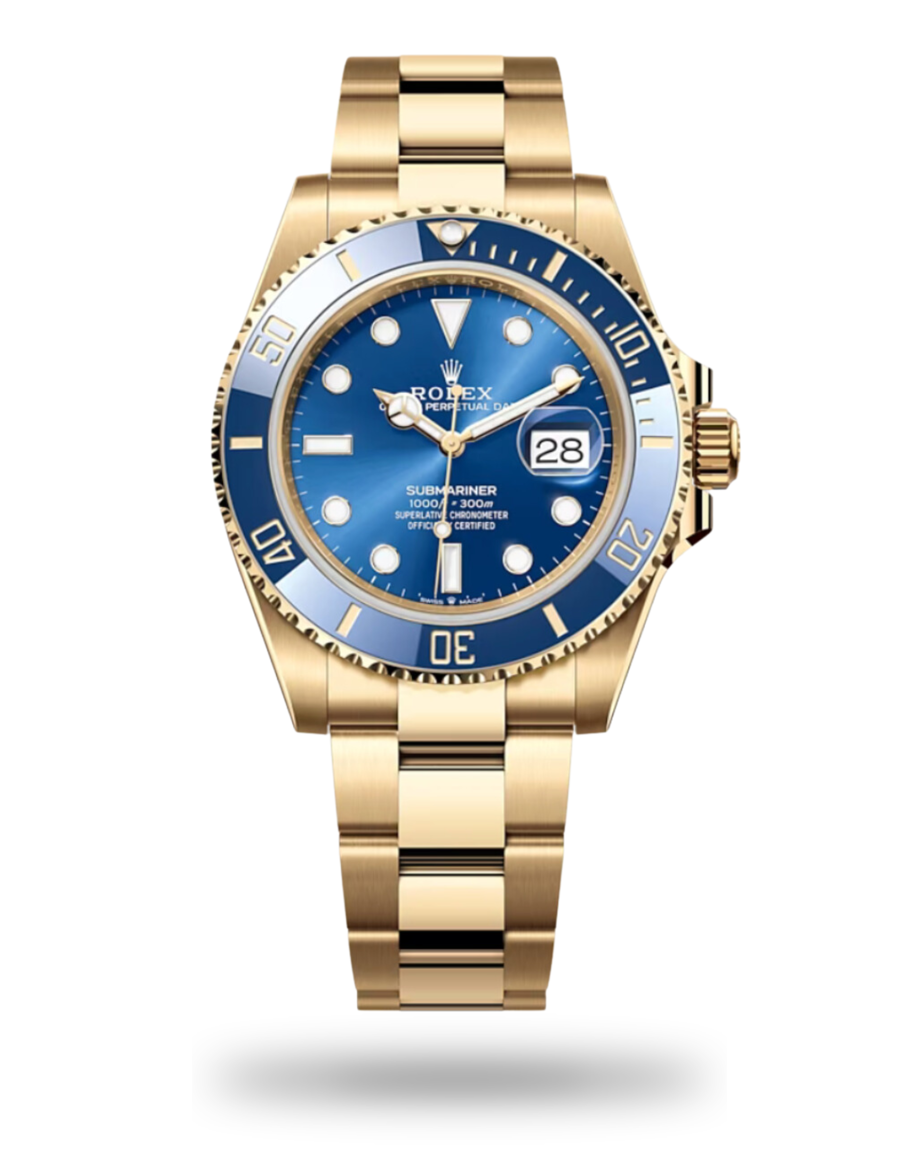 Rolex submariner outlet date blue gold